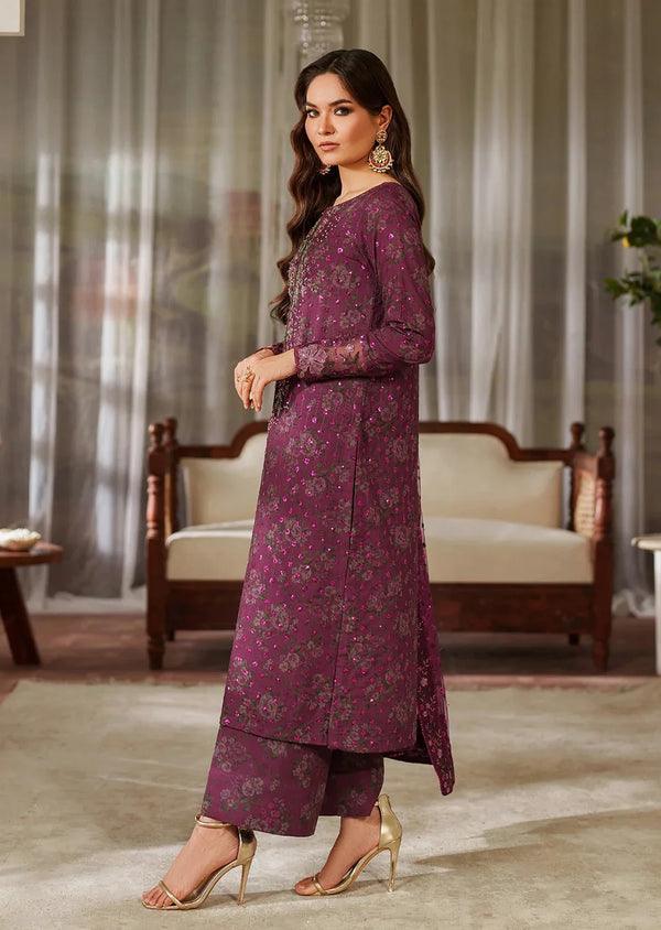 Iznik : Purple Luxury Printed Lawn Collection Replica