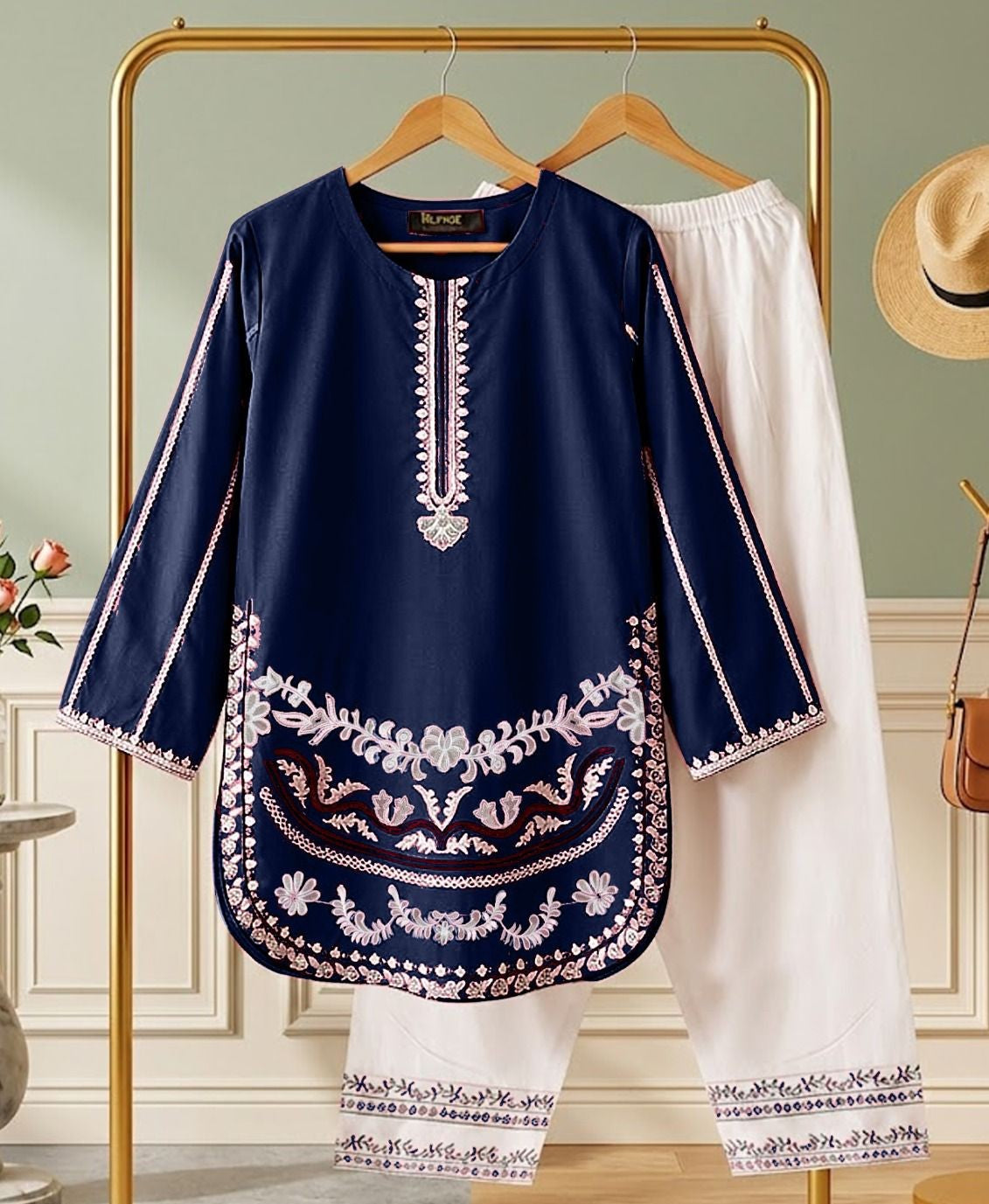 Embroidered Cotton 2-Piece Co-ord Set
