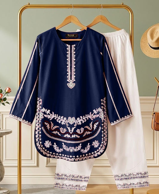 Embroidered Cotton 2-Piece Co-ord Set