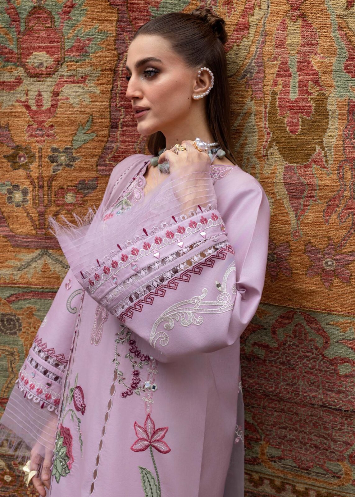 Crimson : Pink Luxury Lawn Collection Replica