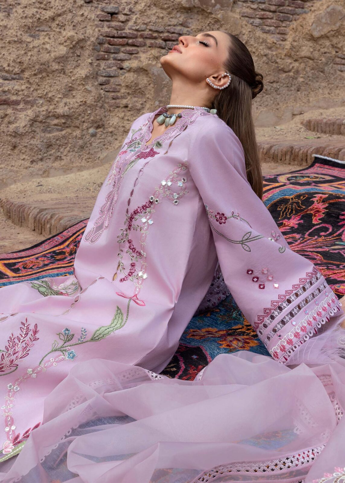 Crimson : Pink Luxury Lawn Collection Replica