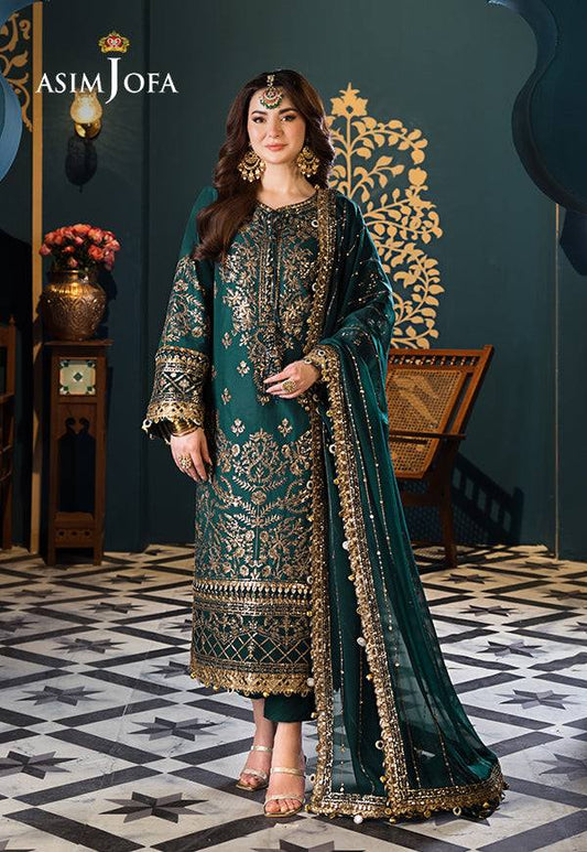 Asim Jofa : Zinc New Arrival Chiffon Collection 3 Piece Unstitched
