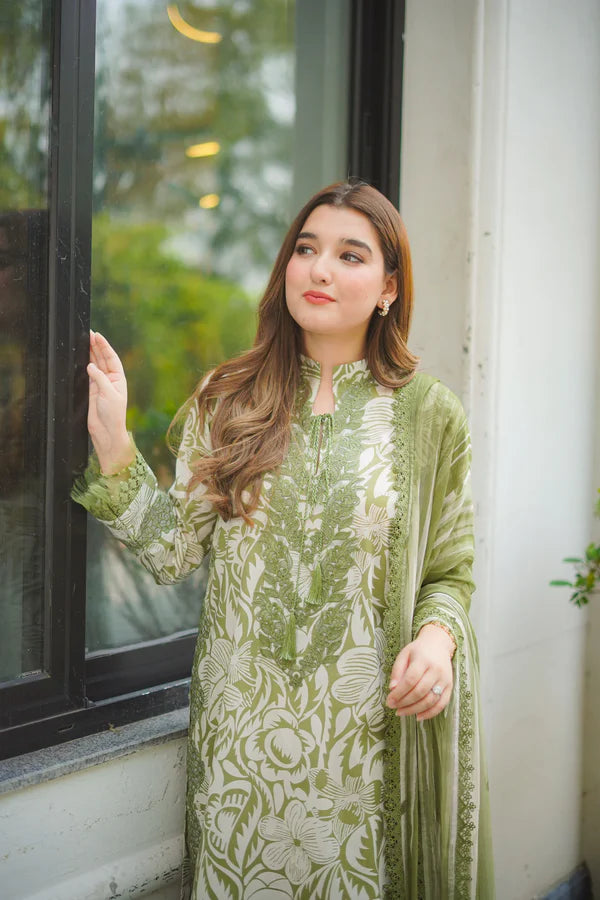 Aneela's : Embroidered & Digital Print Swiss Lawn