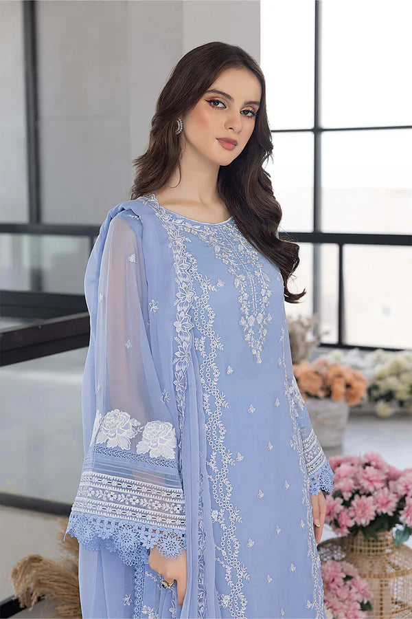 Azure : Embroidered Chiffon Suits Unstitched 3 Piece AZU25 Fairy Glow