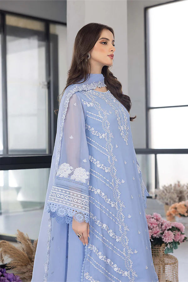 Azure : Embroidered Chiffon Suits Unstitched 3 Piece AZU25 Fairy Glow