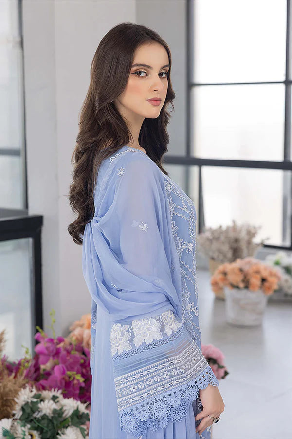 Azure : Embroidered Chiffon Suits Unstitched 3 Piece AZU25 Fairy Glow