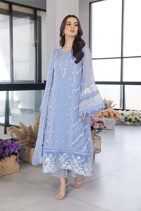 Azure : Embroidered Chiffon Suits Unstitched 3 Piece AZU25 Fairy Glow