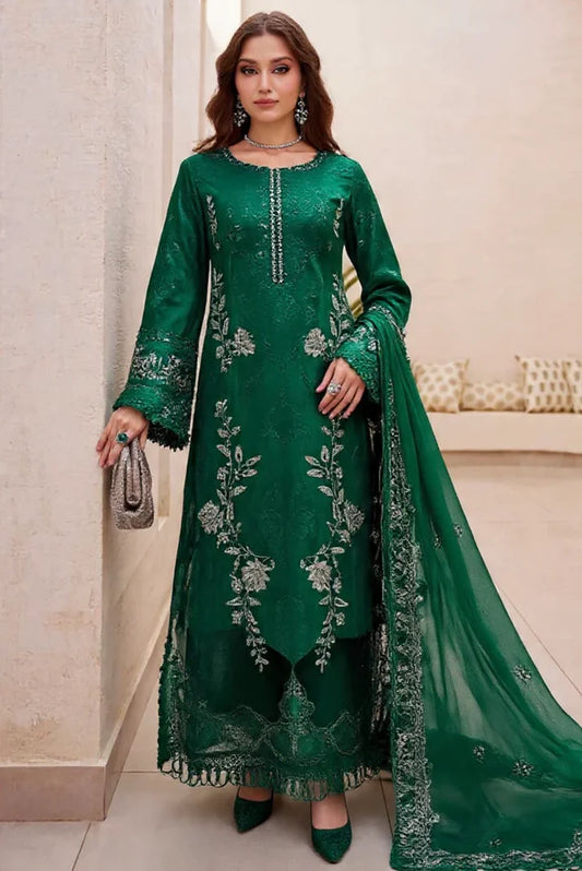 Maria B Bottle Green Luxury Lawn Collection Replica