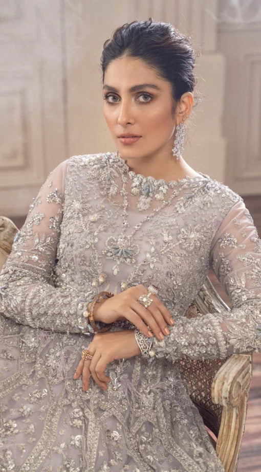 Nameera By Farooq : Purple Maxi Collection Net Replica