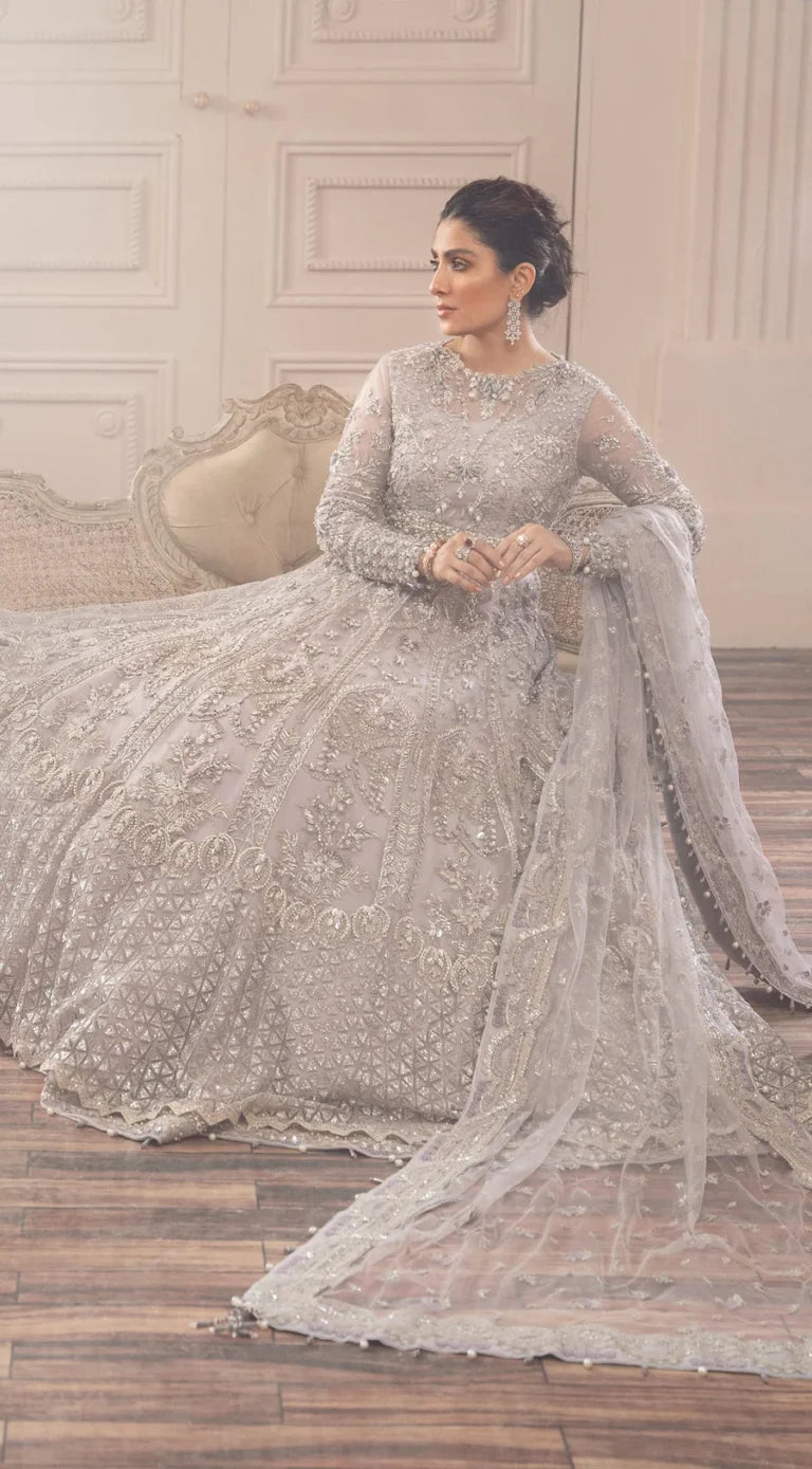 Nameera By Farooq : Purple Maxi Collection Net Replica
