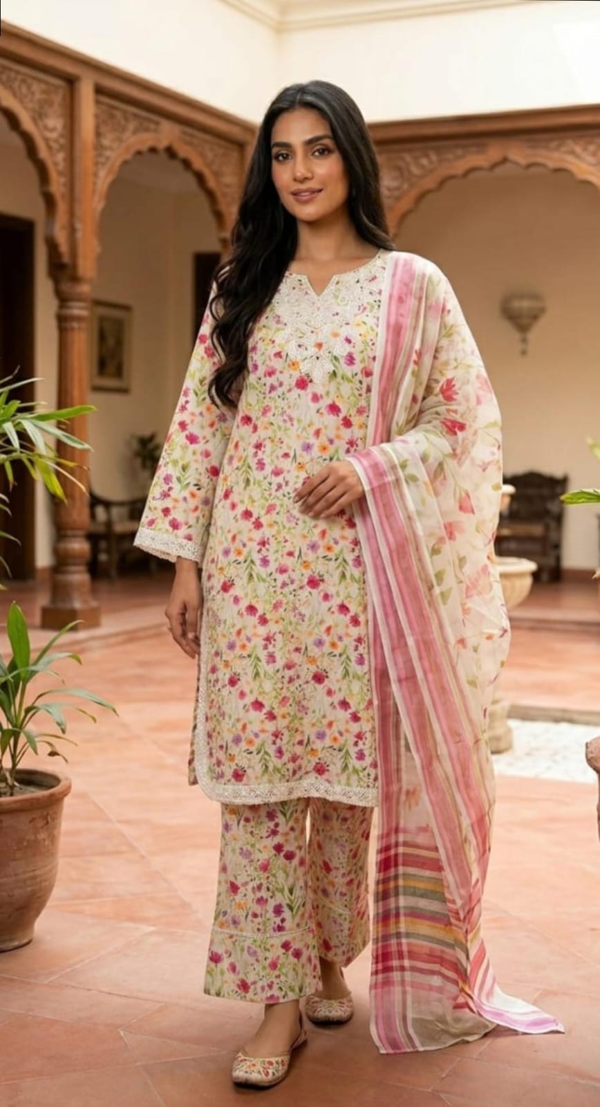 Mayanaz - Stitched 3Piece Squence Petch Embroidery Lawn Suit