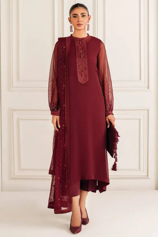 Baroque : Maroon Chiffon Formal Collection Replica