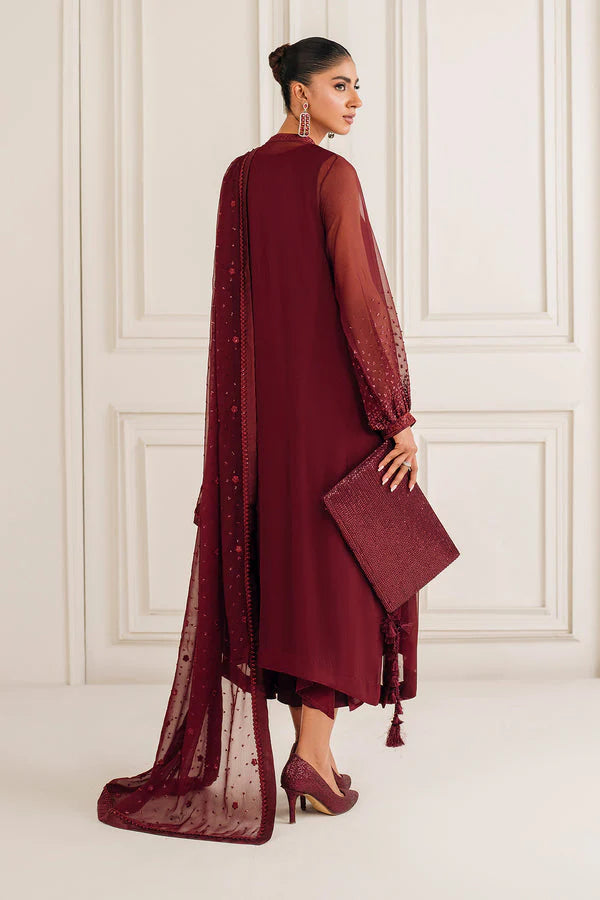 Baroque : Maroon Chiffon Formal Collection Replica