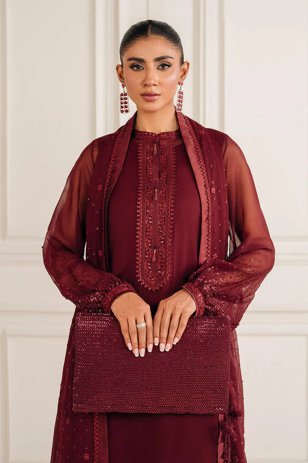 Baroque : Maroon Chiffon Formal Collection Replica