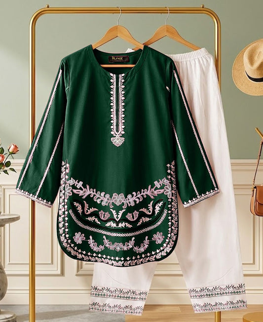 Embroidered Cotton 2-Piece Co-ord Set