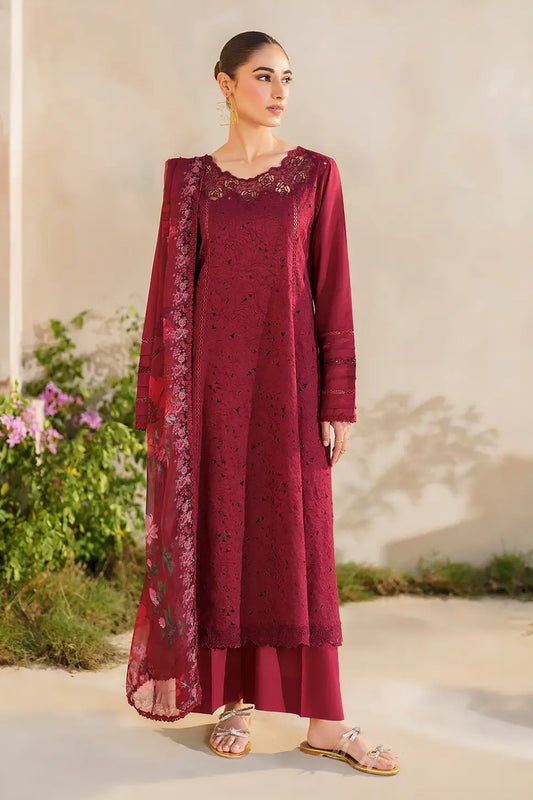 Iznik : Red Luxury Lawn Collection Replica