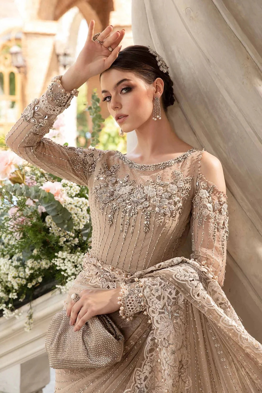Maria.B. Mbroidered Eid Edition Chiffon Saree